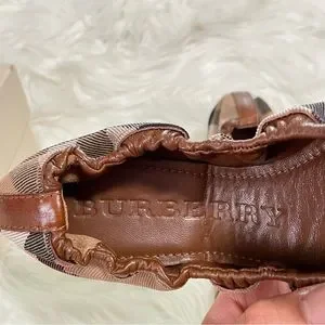 Burberry Ballerina Flats Bridle Housecheck Falcony 39